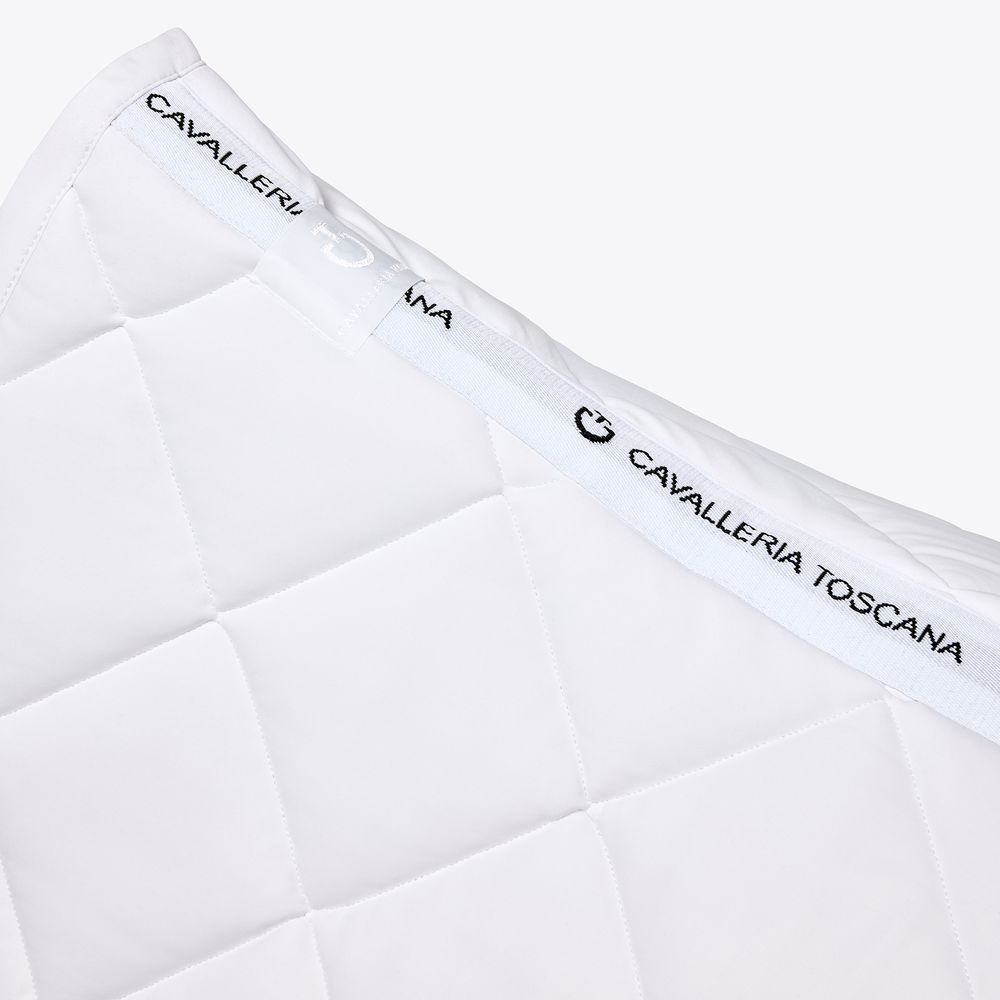 Cavalleria Toscana Diamond Quilted Jersey Saddle Pad White