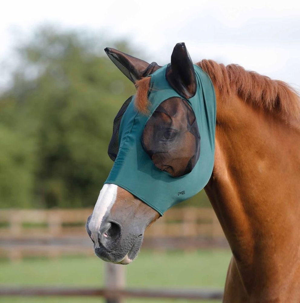 PE Comfort Tech Lycra Fly Mask Green