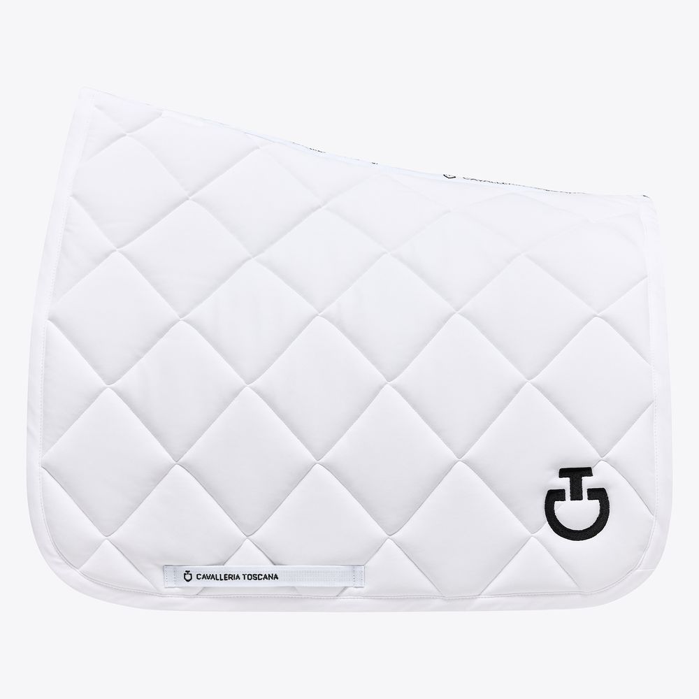 Cavalleria Toscana Diamond Quilted Jersey Saddle Pad White
