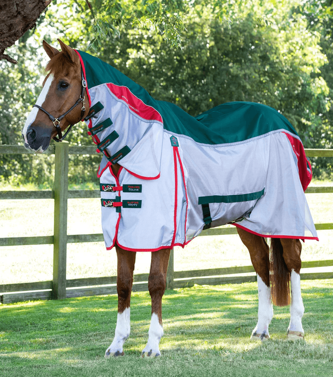 Premier Equine Buster Stay-Dry Super Lite Fly Rug with Surcingles Green